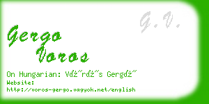 gergo voros business card